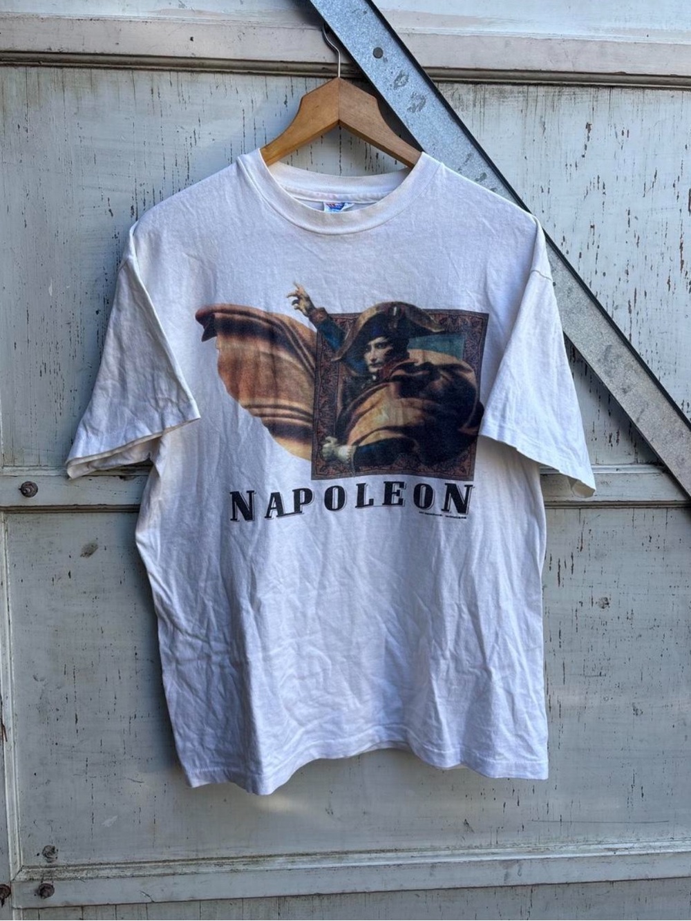 Vintage 90s Napoleon Memphis Wonders Military Graphic Single Stitch Shirt L